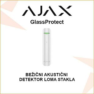 AJAX GlassProtect BEŽIČNI AKUSTIČNI DETEKTOR LOMA STAKLA