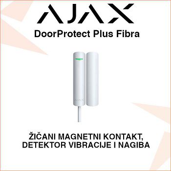 AJAX FIBRA DoorProtect Plus MAGNETNI KONTAKT I DETEKTOR VIBRACIJE