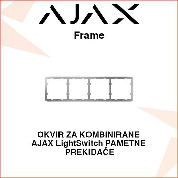AJAX Frame OKVIR S 4 MJESTA ZA AJAX LIGHTSWITCH PAMETNE PREKIDAČE