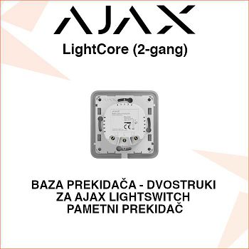 AJAX LightCore BAZA PREKIDAČA ZA AJAX LightSwitch - DVOSTRUKI