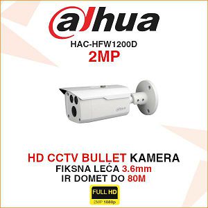 DAHUA CCTV BULLET KAMERA HAC-HFW1200D 2MP 3.6mm
