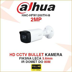 DAHUA CCTV BULLET KAMERA HAC-HFW1200TH-I8 2MP 3.6mm