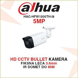 DAHUA CCTV BULLET KAMERA HAC-HFW1500TH-I8 5MP 3.6mm