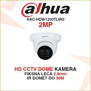 DAHUA CCTV DOME KAMERA HAC-HDW1200TLMQ 2MP 2.8mm