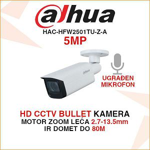DAHUA 5MP CCTV MOTOR ZOOM STARLIGHT KAMERA HAC-HFW2501TU-Z-A