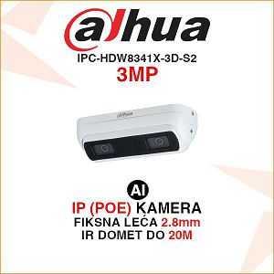 DAHUA 3MP IP DUAL LENS WIZMIND KAMERA IPC-HDW8341X-3D-S2