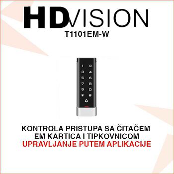 HDVISION TERMINAL SA ČITAČEM EM KARTICA S TIPKOVNICOM T1101EM-W