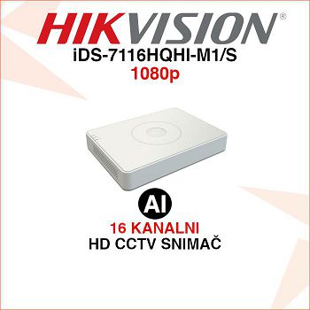 HIKVISION 16 KANALNI 1080p ACUSENSE VIDEO SNIMAČ iDS-7116HQHI-M1/S