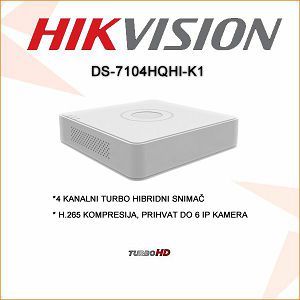 HIKVISION 4 KANALNI 4MP HIBRIDNI VIDEO SNIMAČ DS-7104HQHI-K1