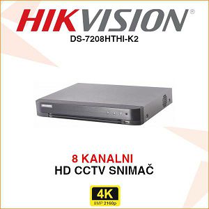 HIKVISION 8 KANALNI 8MP(4K) SNIMAČ DS-7208HTHI-K2