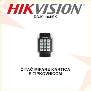 HIKVISION ČITAČ MIFARE KARTICA S TIPKOVNICOM DS-K1104MK