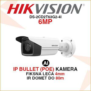 HIKVISION IP BULLET ACUSENSE KAMERA DS-2CD2T63G2-4I 6MP 4mm