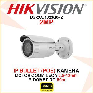 HIKVISION IP BULLET KAMERA DS-2CD1623G0-IZ 2MP 2.8-12mm