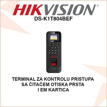 HIKVISION ČITAČ OTISKA PRSTA I EM KARTICA DS-K1T804BEF