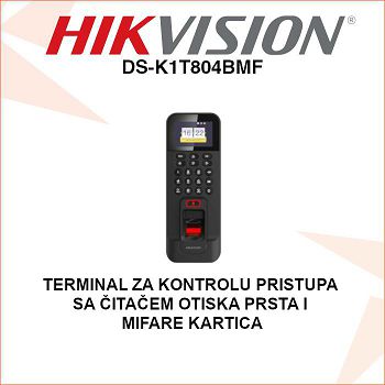 HIKVISION TERMINAL SA ČITAČEM OTISKA PRSTA I KARTICA DS-K1T804BMF