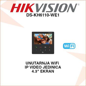 HIKVISION UNUTARNJA WiFi VIDEO JEDINICA ZA IP PORTAFON DS-KH6110-WE1
