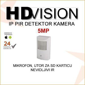 HDVISION IP PIR DETEKTOR KAMERA 5MP REZOLUCIJE HDV-FT-A5550