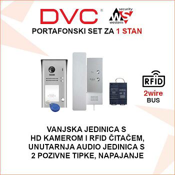 DVC PORTAFONSKI SET ZA 1 STAN S AUDIO JEDINICOM PORTAFON-AUDIO1-SET