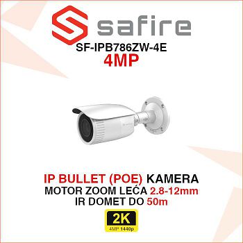 SAFIRE 4MP BULLET MOTOR ZOOM IP KAMERA SF-IPB786ZWA-4E