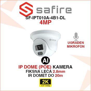 SAFIRE 4MP SMART DOME IP KAMERA SF-IPT010A-4B1-DL
