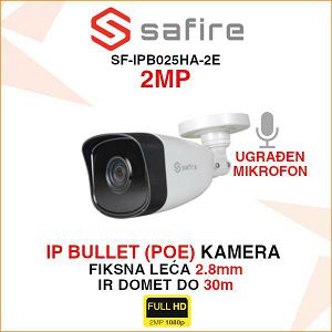 SAFIRE IP POE BULLET KAMERA SF-IPB025HA-2E 2MP 2.8mm