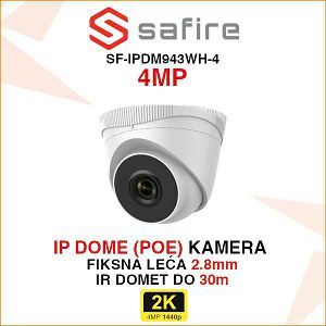 SAFIRE IP POE DOME KAMERA SF-IPDM943WH-4 4MP 2.8mm