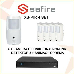 SAFIRE SET SA 4 KAMERE U PIR DETEKTORU 1080p