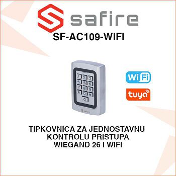 SAFIRE TIPKOVNICA ZA KONTROLU PRISTUPA WIEGAND 26, WiFi SF-AC109-WIFI