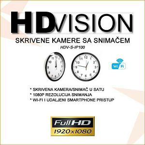 HDVISION WIFI SKRIVENA KAMERA U SATU FULL HD REZOLUCIJE HDV-S-IP100