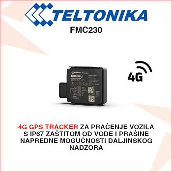 TELTONIKA 4G GPS TRACKER SA IP67 ZAŠTITOM OD VODE I PRAŠINE FMC230
