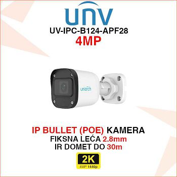 UNIVIEW UNIARCH IP POE BULLET KAMERA UV-IPC-B124-APF28