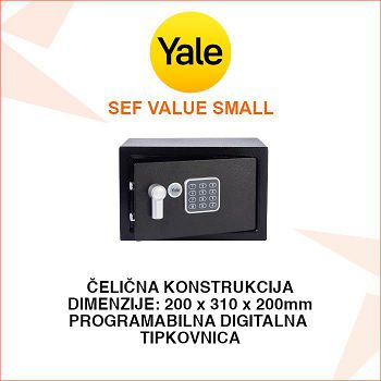YALE SEF VALUE SMALL - TREZOR NA ŠIFRU YSV/200/DB2