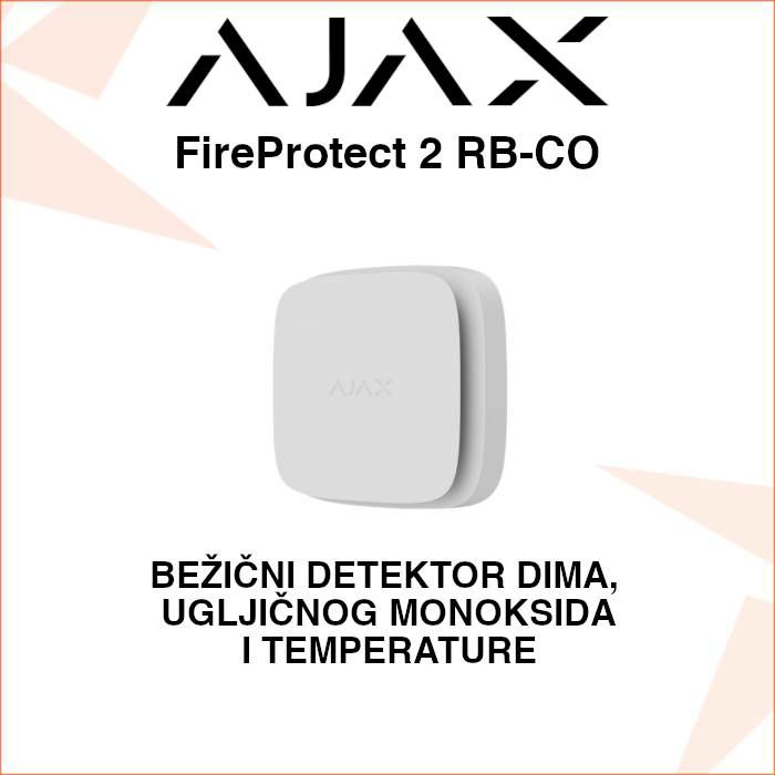 AJAX FireProtect 2 RB BEŽIČNI DEKTEKTOR DIMA, CO I TEMPERATURE
