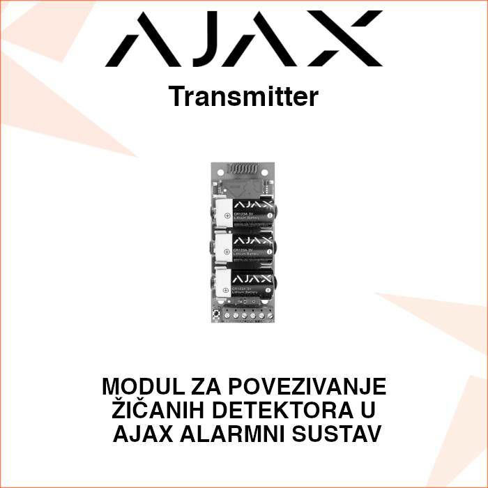 AJAX Transmitter MODUL ZA POVEZIVANJE ŽIČANIH DETEKTORA U AJAX SUSTAV
