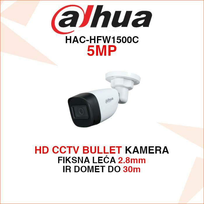 DAHUA CCTV 5MP STARLIGHT NADZORNA KAMERA HAC-HFW1500C