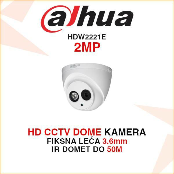 DAHUA CCTV FULL HD KAMERA S DOMETOM U MRAKU 50m HAC-HDW2221E