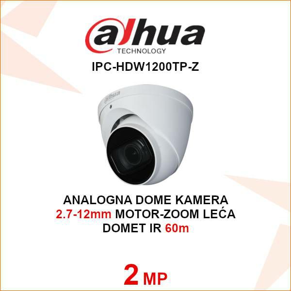 DAHUA CCTV 2MP MOTOR ZOOM DOME KAMERA HAC-HDW1200TP-Z