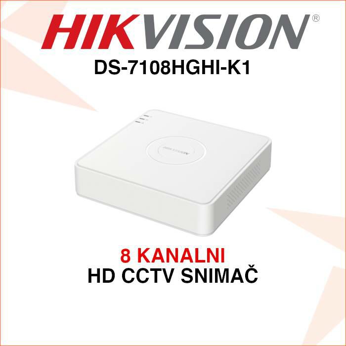 HIKVISION 8 KANALNI 1080P DIGITALNI VIDEO SNIMAČ DS-7108HGHI-K1