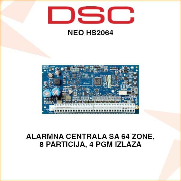 DSC ALARMNA CENTRALA SA 64 ZONE NEO HS2064