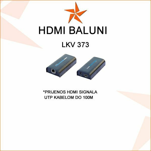 HDMI BALUN ZA PRIJENOS HDMI SIGNALA UTP KABELOM DO 100M LKV-373