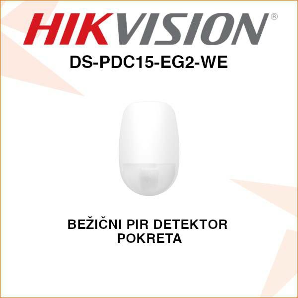 HIKIVISION AX PRO BEŽIČNI PIR DETEKTOR POKRETA DS-PDC15-EG2-WE