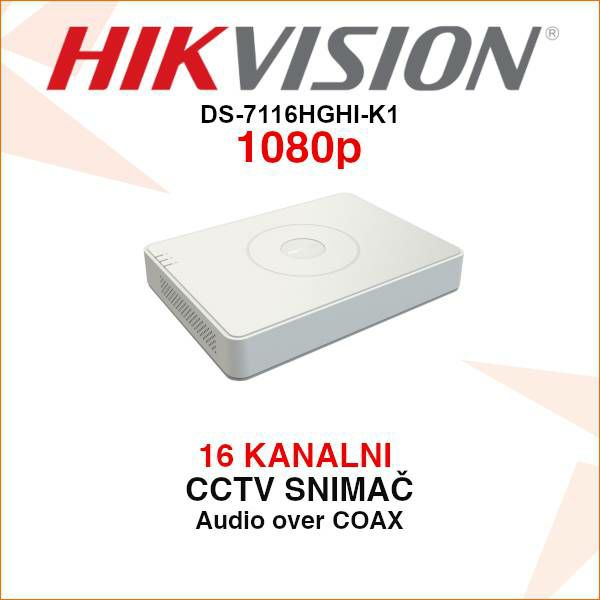 HIKVISION 16 KANALNI 1080p VIDEO SNIMAČ DS-7116HGHI-K1