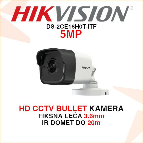 HIKVISION CCTV 5MP BULLET KAMERA DS-2CE16H0T-ITF