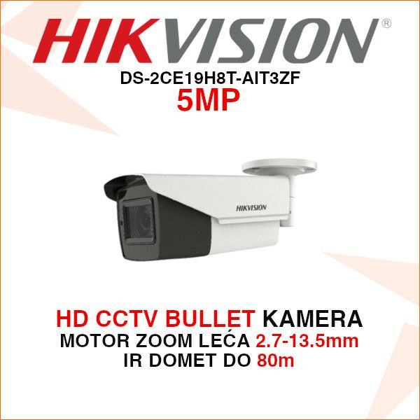 HIKVISION CCTV 5MP BULLET MOTOR ZOOM KAMERA DS-2CE19H8T-AIT3ZF
