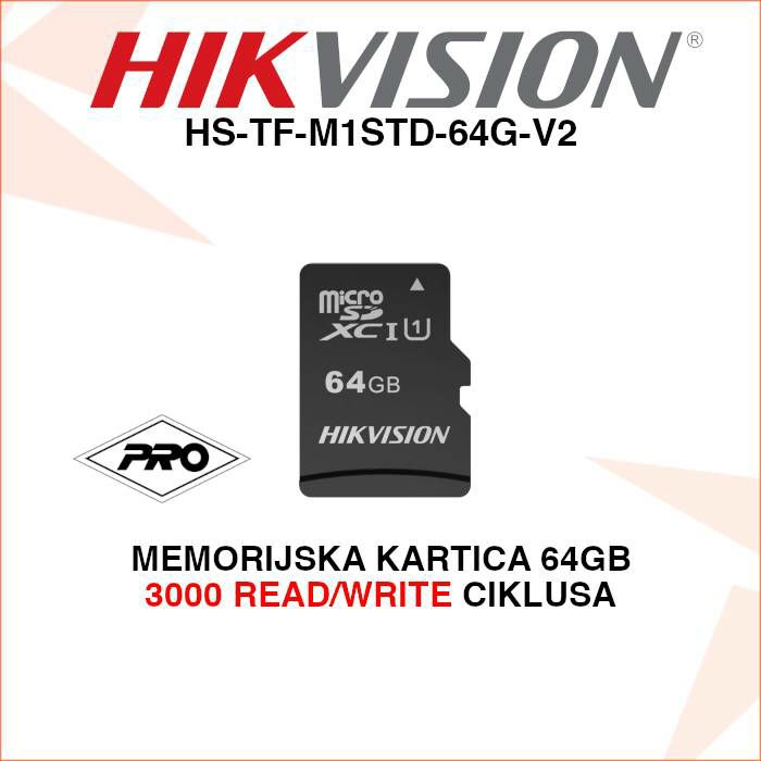 HIKVISION MEMORIJSKA KARTICA 64GB HS-TF-M1STD-64G-V2