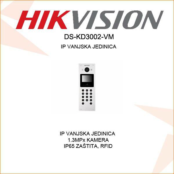 HIKVISION PORTAFON VANJSKA JEDINICA DS-KD3002-VM