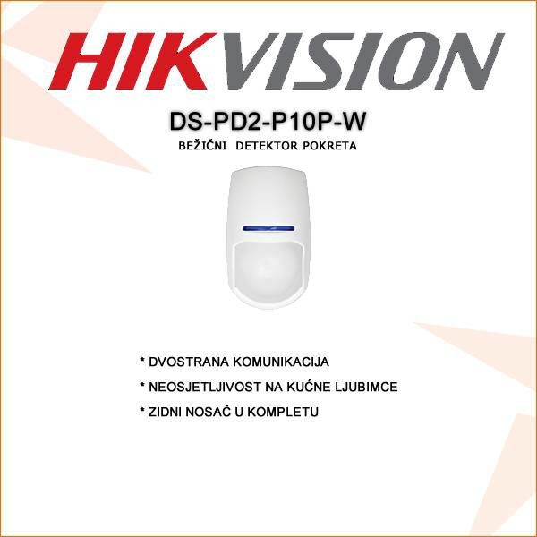 HIKVISON BEŽIČNI PIR DETEKTOR POKRETA DS-PD2-P10P-W