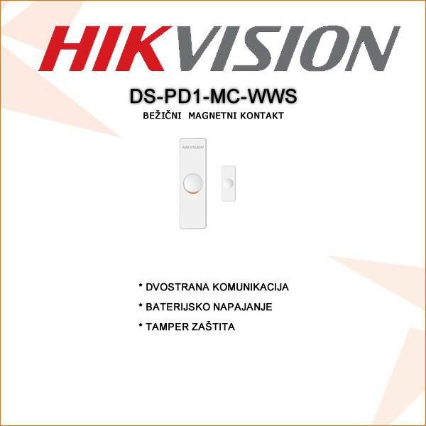 HIKVISON BEŽIČNI MAGNETNI KONTAKT DS-PD1-MC-WWS