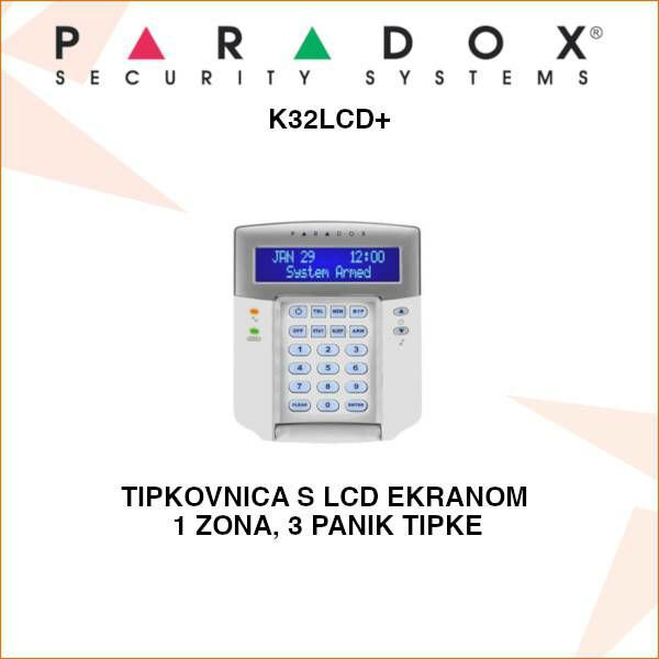 PARADOX TIPKOVNICA S LCD EKRANOM K32LCD+