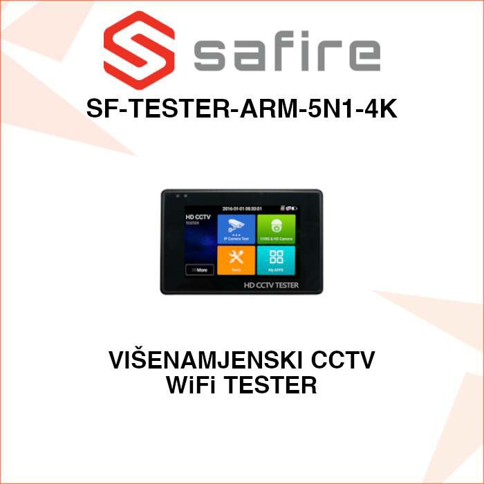 SAFIRE VIŠENAMJENSKI WIFI CCTV TESTER SF-TESTER-ARM-5N1-4K
